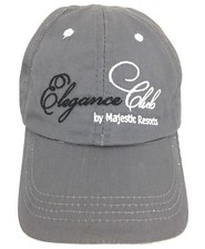 Elegance Club Hat Majestic Resorts Cap Logo Baseball Golf Trucker Sport Gray