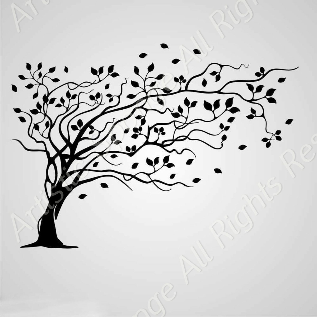 Willow Tree In The Wind BIG SIZES Reusable Stencil Wall Decor Shabby Chic / T51 | eBay willow-tree-in-the-wind-big-sizes-reusable-stencil-wall-decor-shabby-chic-t51-ebay