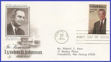 USA3 #1503 ADDR ARTCRAFT FDC   Lyndon B. Johnson - 36th Preside