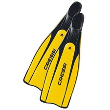 Used Cressi Pro Star Full Foot Fins, Yellow, 37/38 - US M:5.5-6.5 / W:6.5-7.5