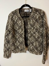 Vintage Mohair Cardigan Womens Medium Paul Harris Design Sweater 90s Grunge