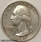 1935 S Washington Quarter VF-XF Very Fine-Extremely Fine From Estate 90% Silver