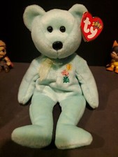 2000 Ty Beanie Babies ARIEL The Green AIDS Memory Bear Rare with Errors 