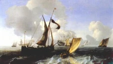 oil painting a choppy sea hand painted in oil item on canvas Home wall Decor 36"