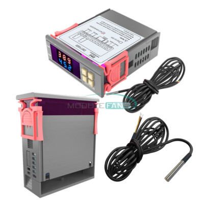 DST1020 AC 110-230V Digital Temperature Control Thermostat DS18B20 Probe Cable