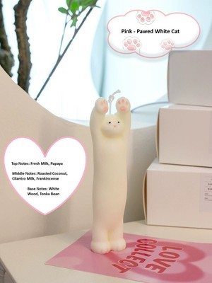 [Scented Candle] Cute Pink Pawed Cat (Handmade & Creative & smokeless)
