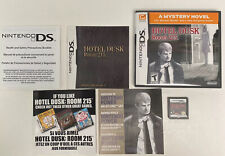 Hotel Dusk: Room 215 (Nintendo DS, 2007) Complete Manual Booklets Case *TESTED*