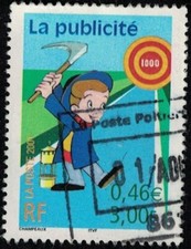 France 2001 La communication Publicité au cinéma Jean Mineur Y&T 3373 SU