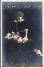 Victorian Girl Glamour Vintage RPPC B185