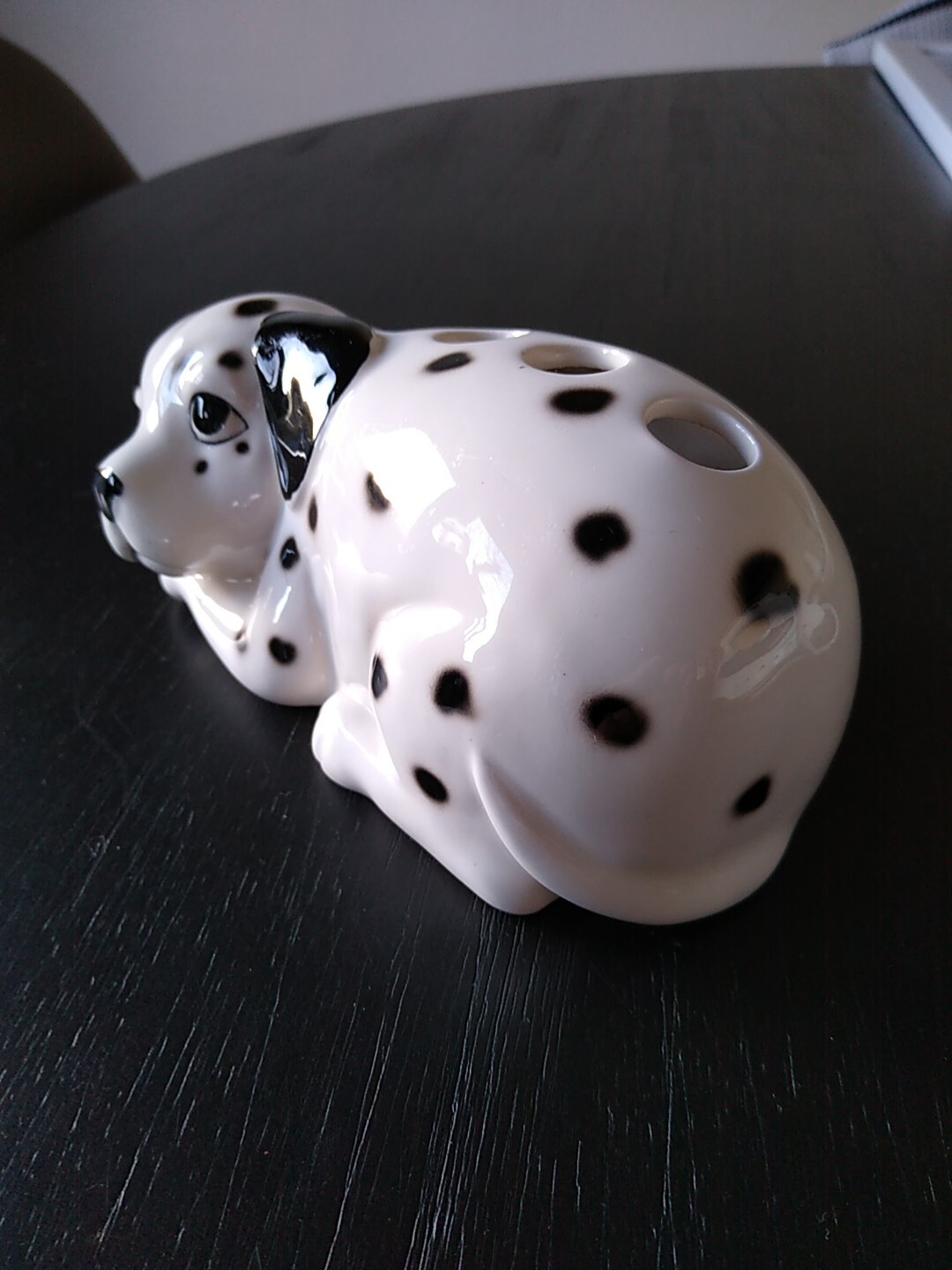 OTAGIRI CERAMIC DALMATION PUPPY DOG Toothbrush holder ornament Kitsch