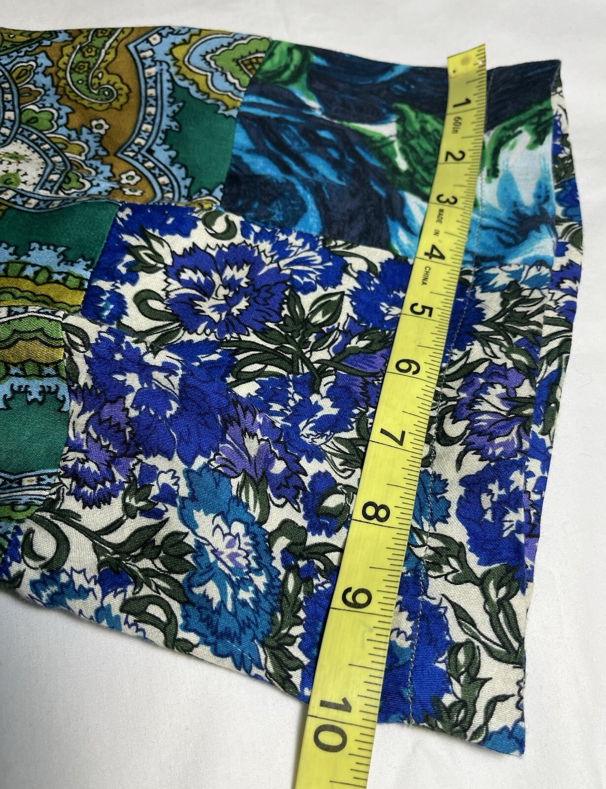 ANTHROPOLOGIE Tiny Green Patchwork 3/4 Sleeve Top… - image 9