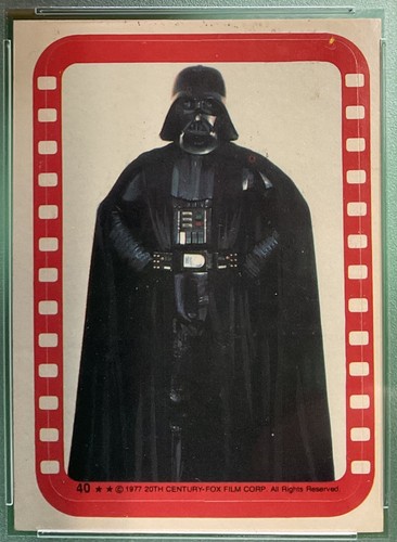 1977 Star Wars Sticker #40 Darth Vader David Prowse PSA 6 Cert #65314192 - Picture 3 of 12