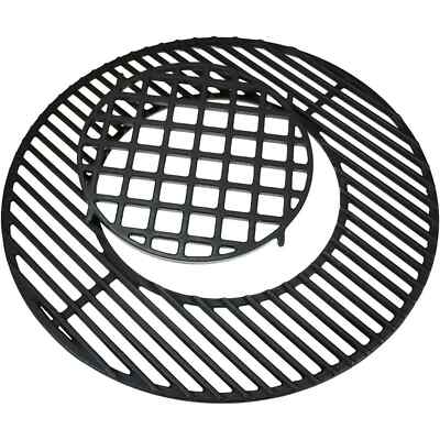 Cast Iron BBQ System Cooking Grate for Weber 22.5 inches Premium Charcoal Grill