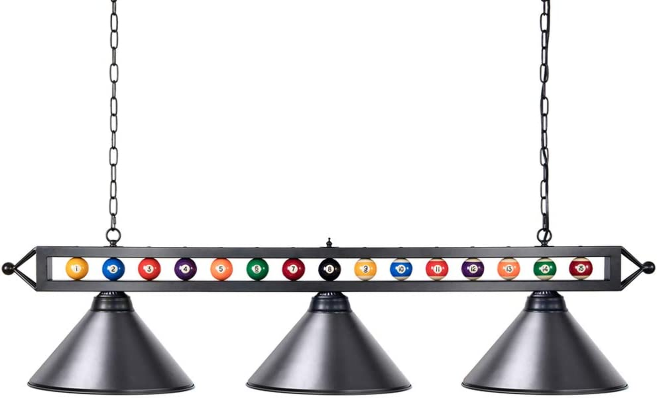 Billiard Light for Pool Table,59” Pool Table Lighting for 7' 8' 9' Black