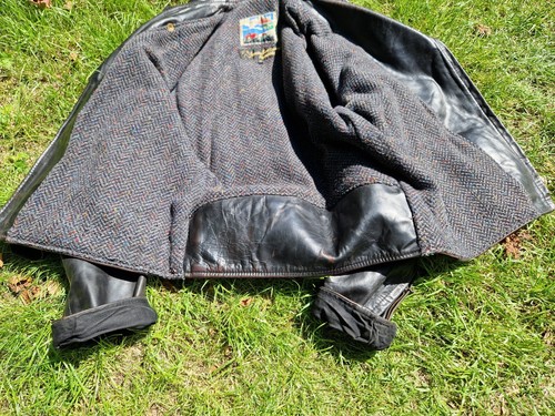 Vintage Aero Leather Motorcycle Jacket Front Quarter Horsehide 42 Black - Picture 6 of 18