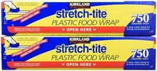 Kirkland Signature Stretch-Tite Plastic Food Wrap 2X 750 sq ft (11-7/8")