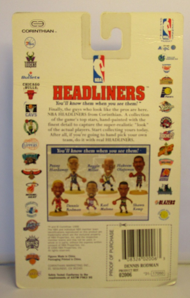 1996 DENNIS RODMAN Corinthian Headliners NBA Basketball Figure