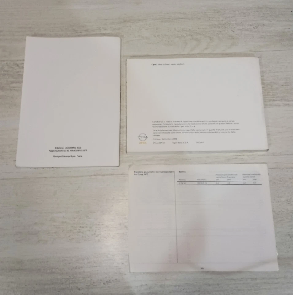 Libretto Uso E Manutenzione Opel Corsa C Istruzioni Anno 00/06 Manuale Istruzion - Immagine 4 di 4