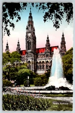 RPPC Vienna Town Hall Wien Rathaus Municipio Real Photo