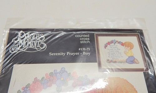 Kit de punto de cruz contado Janlynn Precious Moments Serenity Prayer Boy 131-71 - Imagen 9 de 9