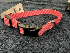 19) NEW Pet Attire Fashion Adjustable Dog Collar Pink Polka Dot Small 10"-14"
