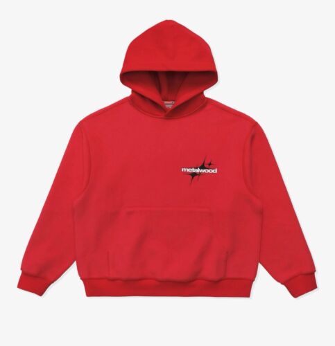 METALWOOD Reverse Twinkle Logo Hoodie Tomatenrot Inside Out - Größe M - NEU - Bild 2 von 7