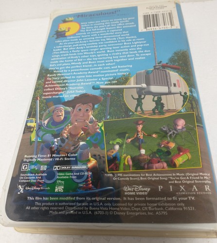 Pair of Disney TOY STORY VHS tapes Original & 2. 1995 / 1999 NOT TESTED Pixar VG - Foto 4 di 12