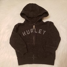 Hurley Baby Boys Black Retreat Zip Up Front Hoodie 18 Months