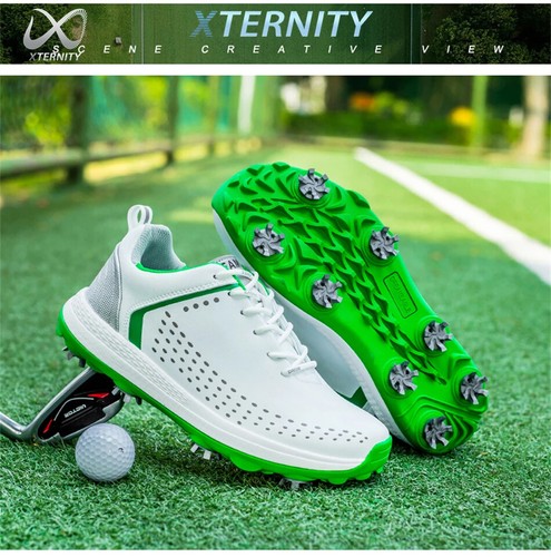 Herren Profi Golf Spikes Schuhe Wasserdicht Rutschfest Wandern Schuhe - Bild 20 von 34