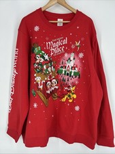 Disney World Parks Christmas Sweatshirt Most Magical Place 2025 Mickey 3X NWT