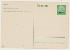 Alzacja 1940 Całostka - Hindenburg Michel nr P 1