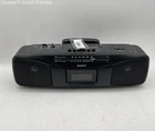 Sony Model CFS-204 Black Home Audio Radio Cassette-Corder Not Tested