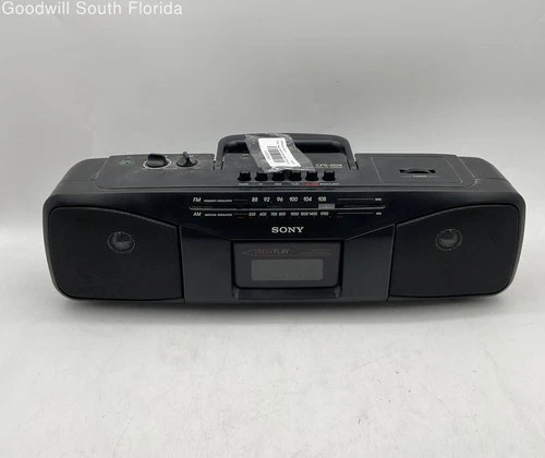 Sony Model CFS-204 Black Home Audio Radio Cassette-Corder Not Tested