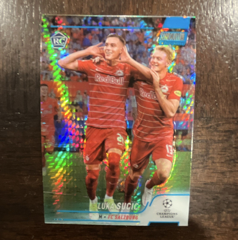 Topps 2021-22 Stadium Club Blue Prizm Refractor UCL Luka Sucic #93 Rookie