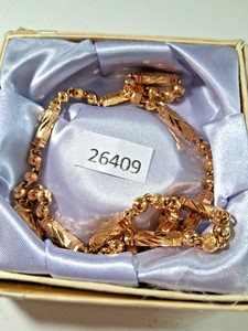 Authentic Baht type Yellow Gold plated necklace for men and women 19 inch 26409 gc3