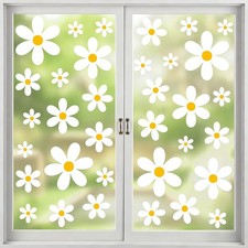 White Daisy Window Clings 9 Sheets 108 Pcs Boho Daisy Flower Window Decals Daisy