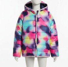 Epic Threads Kids Girl's Pink Aura Reversible Puffer Jacket Size M