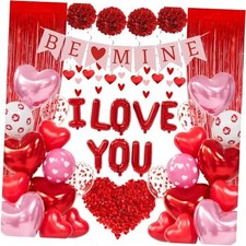  Kit de décorations Saint Valentin, surprise pour petite amie, je t'aime coeur rouge 