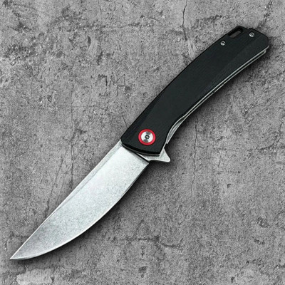 ElitEdge Linerlock Folding Knife 3.5'' D2 Tool Steel Blade Black Micarta Handle