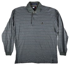 Vintage 90s Tommy Hilfiger L Polo Shirt Earth Tones Embroidered LS 1990s Hipster