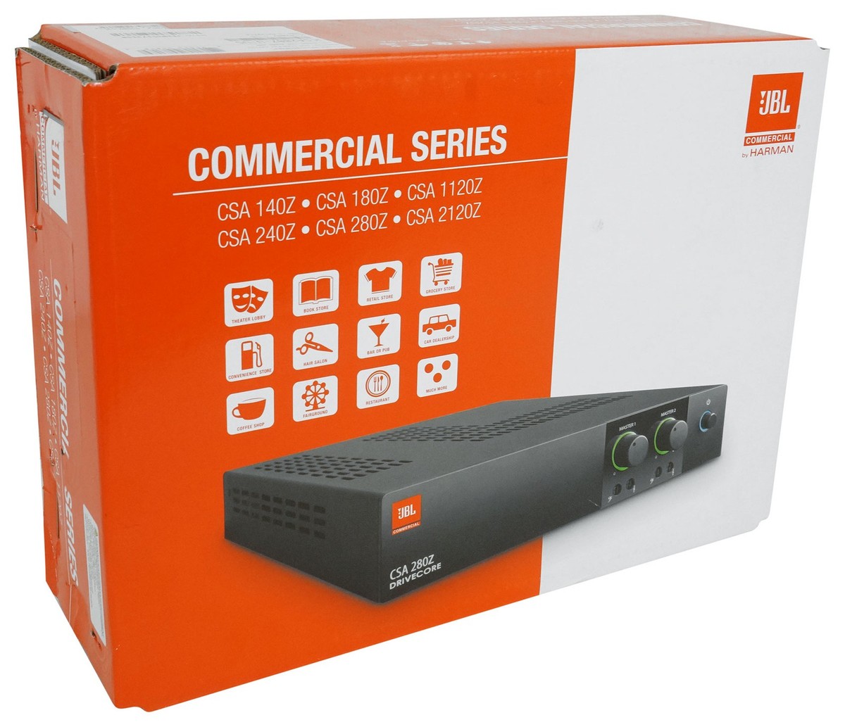 JBL CSA 280Z 2 x 80w Commercial 70v Amplifier Amp 4 Restaurant/Bar