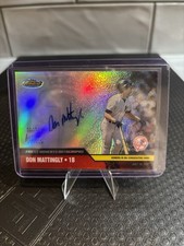 2002 Topps Finest Moments Autographs Don Mattingly Insert #FMA-DM Yankees