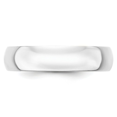 10k White Gold 5mm Lightweight Half Round Wedding Band Size 5.5 - Picture 6 of 7