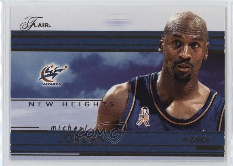 2002-03 Flair New Heights Michael Jordan #11NH HOF 4at