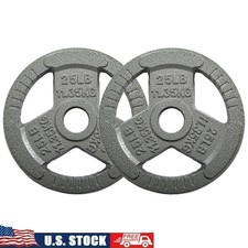 50lb 2inch Olympic Weight Plates Cast Iron Rust Resistant Strength Training Gym