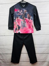 Lionel Messi Soccer Long Sleeve Top  Pants 2pc Pajama Set Size XS 4/5 NWOT