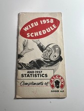 1958 WIFU Football Schedule Calgary Ginger Ale CFL Vintage Pocket EXTREMELY RARE