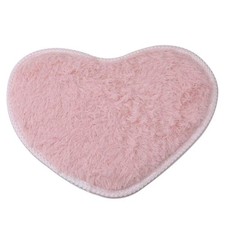 Faux Sheepskin Heart Rug – Large Fluffy Area Carpet for Bedroom Decor