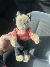 Vintage SCHUCO Germany YES & NO TRICKY CAT Mohair Kitty Rare