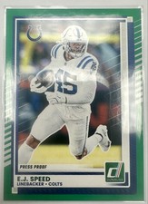 2025 Panini Donruss - E.J. Speed #284 Press Proof Green